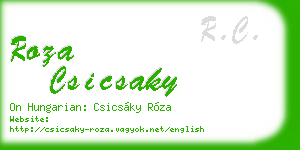 roza csicsaky business card