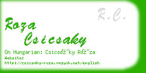 roza csicsaky business card
